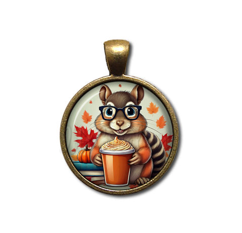 Autumn Chipmunk with Pumpkin Latte