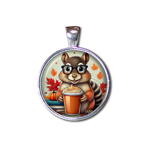 Autumn Chipmunk with Pumpkin Latte