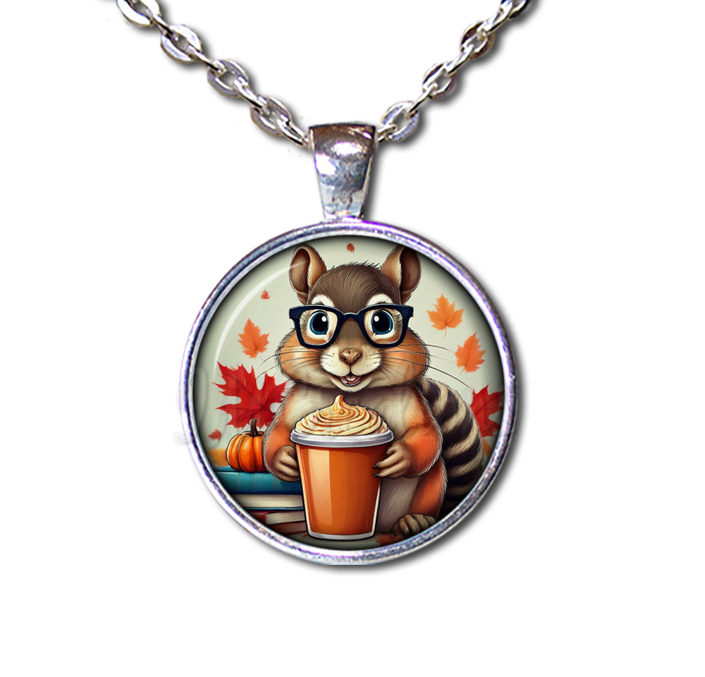 Autumn Chipmunk with Pumpkin Latte