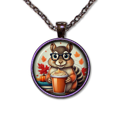 Autumn Chipmunk with Pumpkin Latte