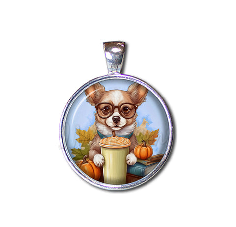 Autumn Chihuahua holding Pumpkin Latte