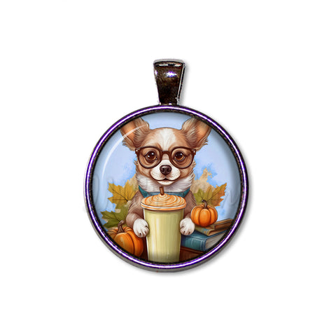Autumn Chihuahua holding Pumpkin Latte