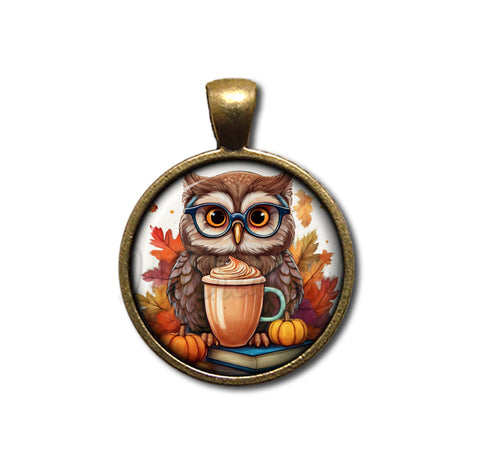 Autumn Owl with Pumpkin Latte