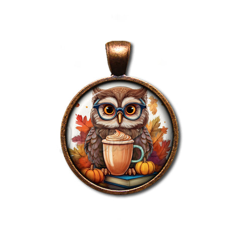 Autumn Owl with Pumpkin Latte