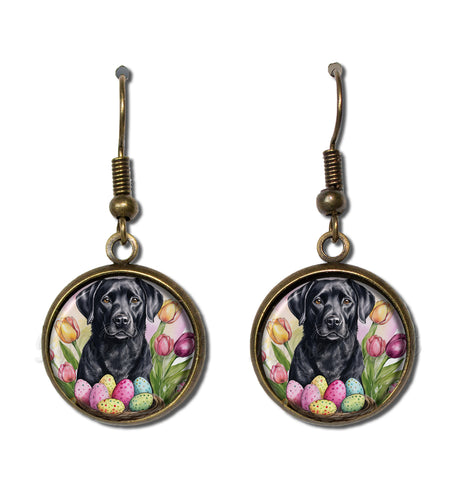 Sweet Easter Black Lab Dog