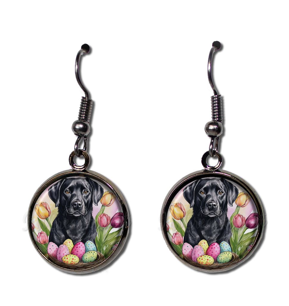 Sweet Easter Black Lab Dog