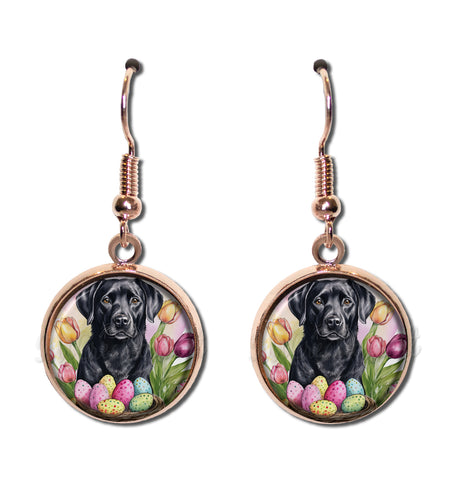 Sweet Easter Black Lab Dog