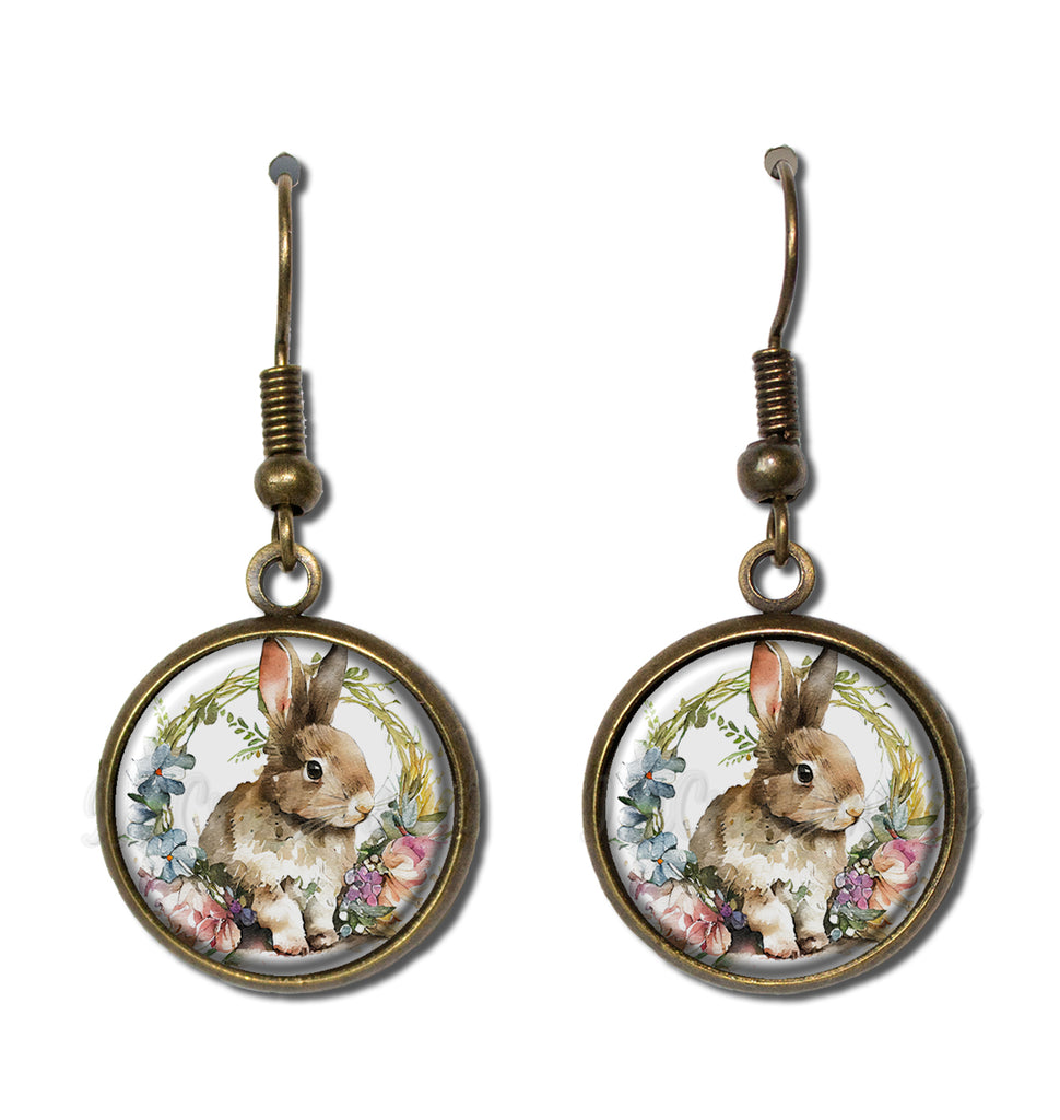 Shabby Chic Easter Rabbit and Wreath