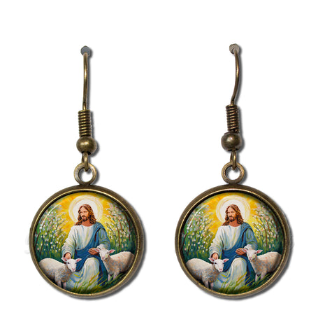 Jesus with Lambs and Pussywillows