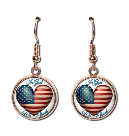 American Flag Heart In God We Trust
