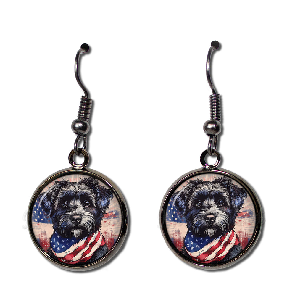 Patriotic Scottish Terrier Dog American Flag