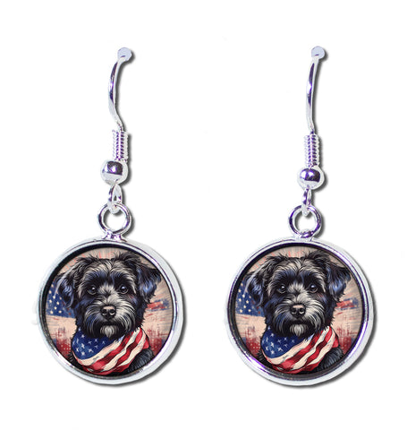 Patriotic Scottish Terrier Dog American Flag