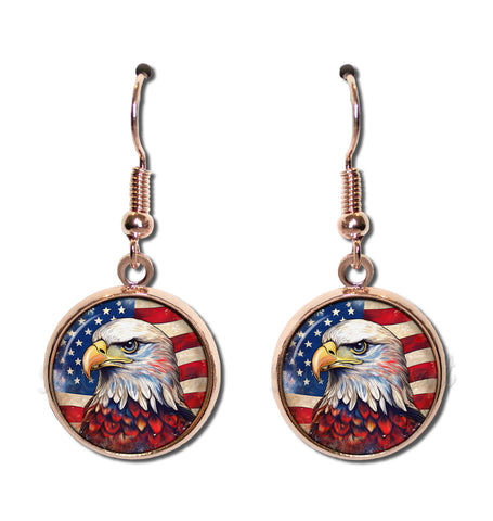Patriotic Bald Eagle USA [earrings]