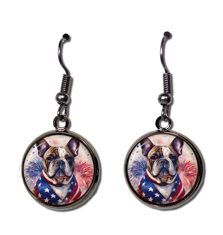 Patriotic Sweet Bulldog Dog American Flag
