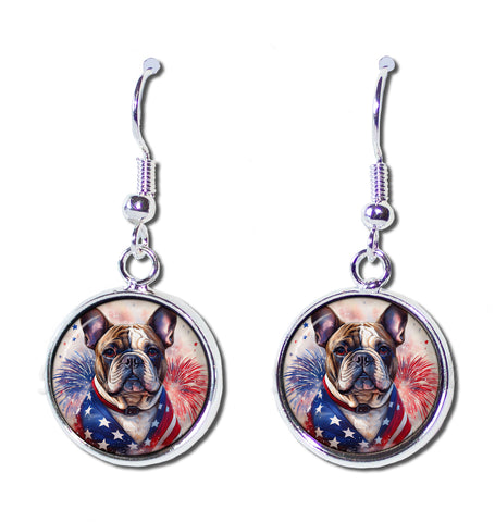 Patriotic Sweet Bulldog Dog American Flag