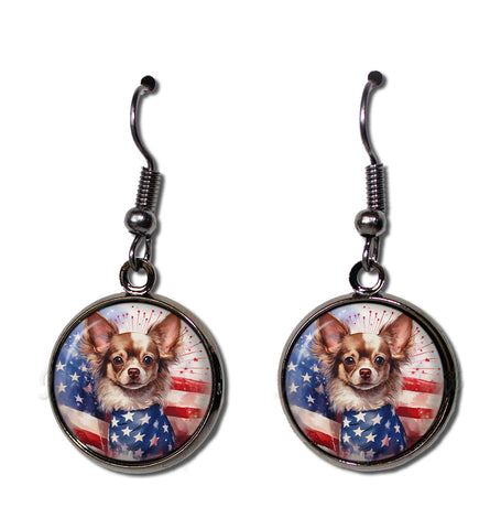 Patriotic Chihuahua Dog American Flag