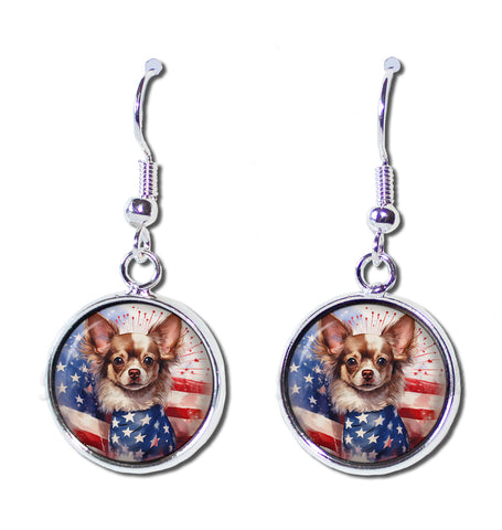 Patriotic Chihuahua Dog American Flag