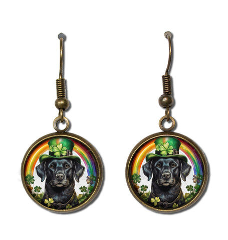 St. Patrick's Black Lab Dog Irish Hat Rainbow