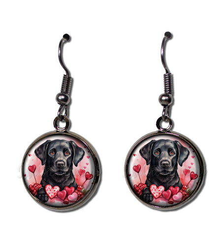 Cute Valentine's Black Lab Pup