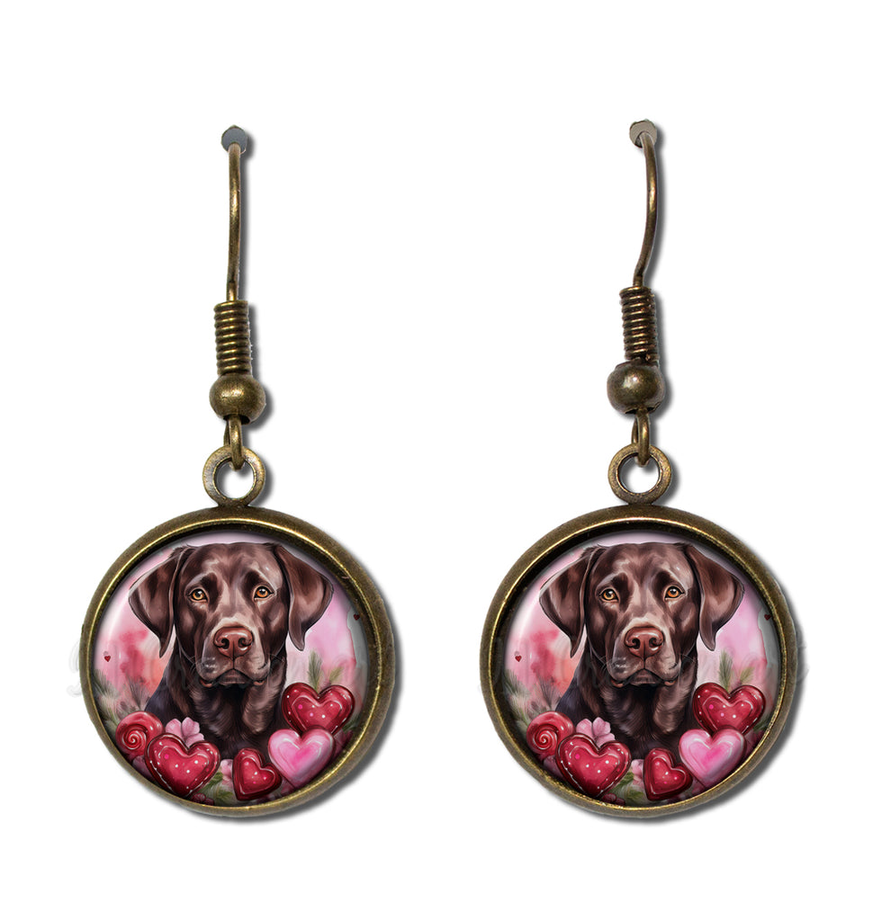Cute Valentine's Chocolate Lab Dog