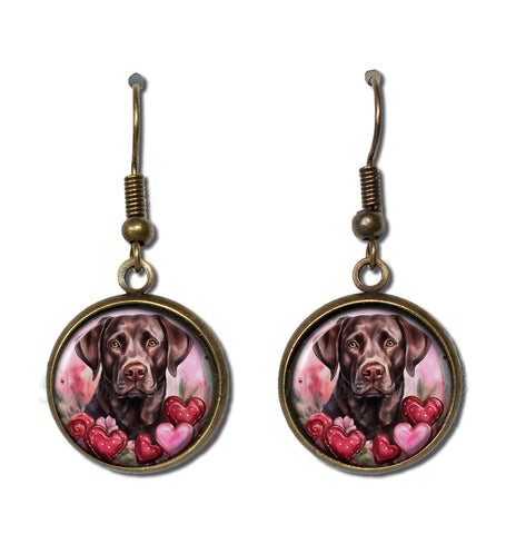 Cute Valentine's Chocolate Lab Dog