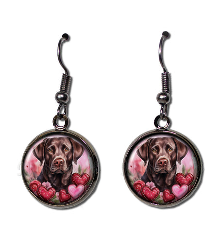 Cute Valentine's Chocolate Lab Dog