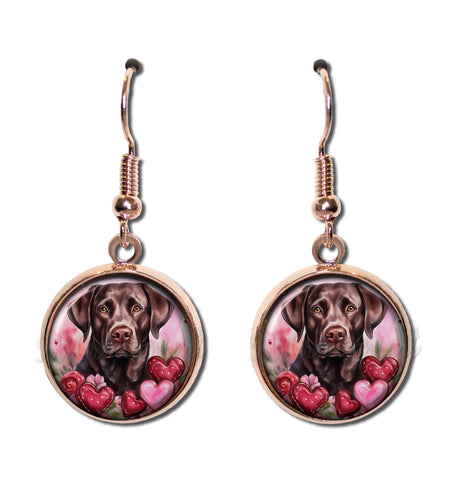 Cute Valentine's Chocolate Lab Dog