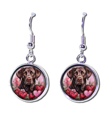 Cute Valentine's Chocolate Lab Dog