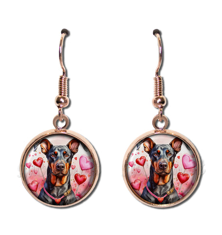 Sweet Valentine's Doberman Dog
