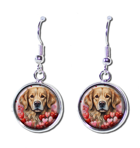 Cute Valentine's Golden Retriever