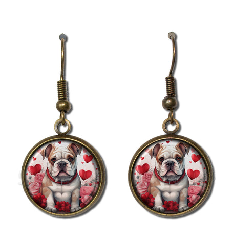 Cute Valentine's Bulldog Pup Love