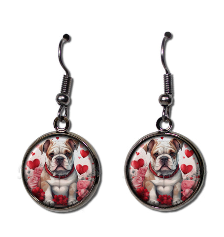 Cute Valentine's Bulldog Pup Love