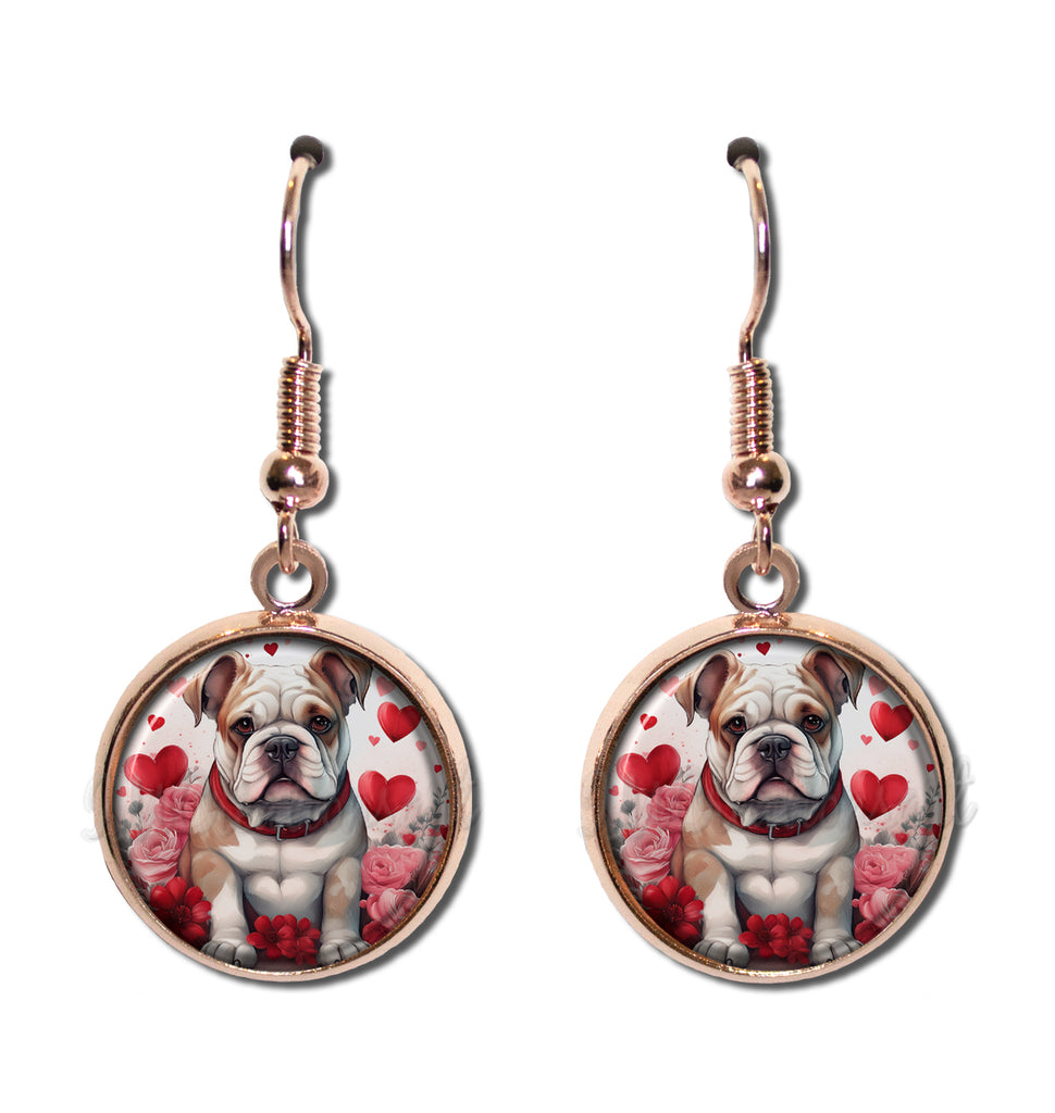 Cute Valentine's Bulldog Pup Love