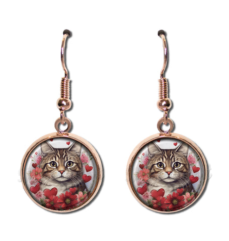 Sweet Valentine's Day Tabby Cat