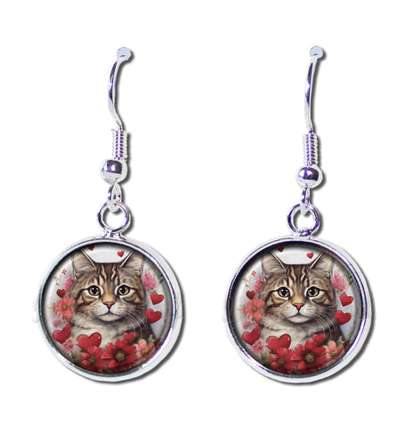 Sweet Valentine's Day Tabby Cat