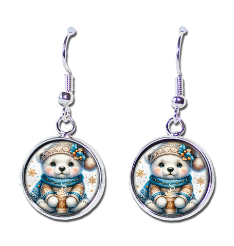 Holiday Polar Bear Cub with Cocoa