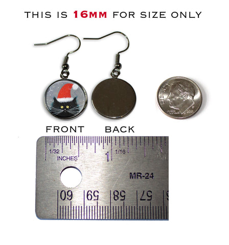 Black Cat with Santa Hat