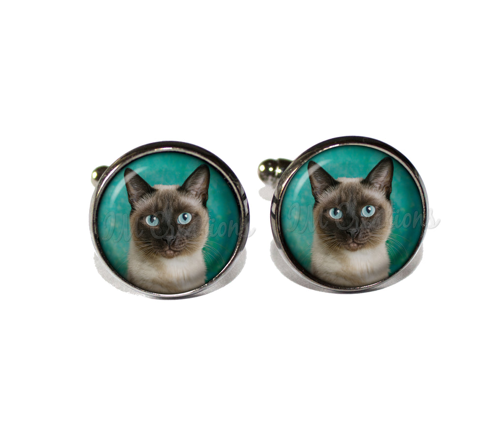 Siamese Cat on Teal