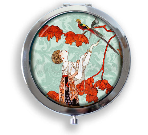 Art Nouveau Flapper with Birds