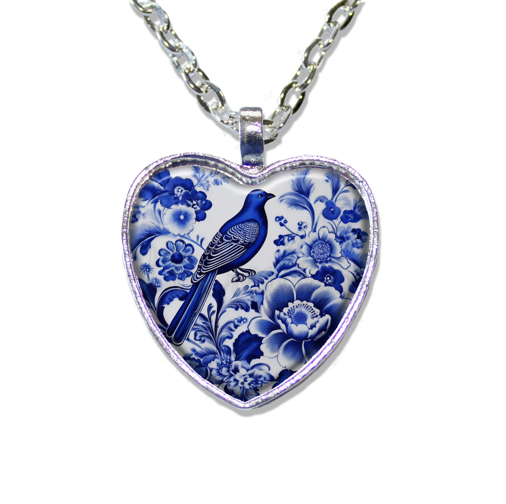 Beautiful Delft Design Bird in Florals