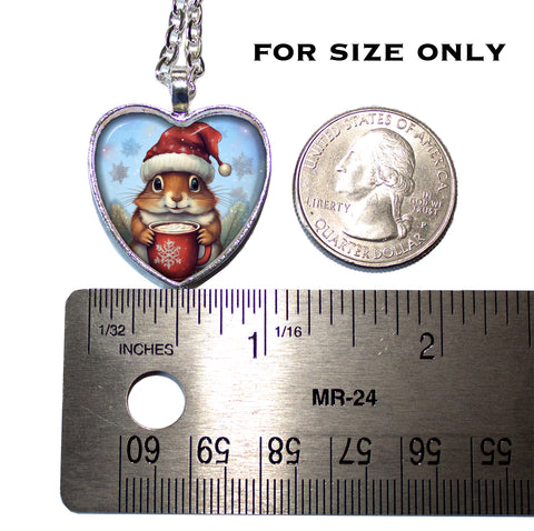 Christmas Chipmunk with Cocoa (heart)