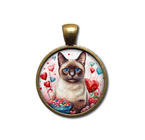 Cute Valentine Siamese Cat