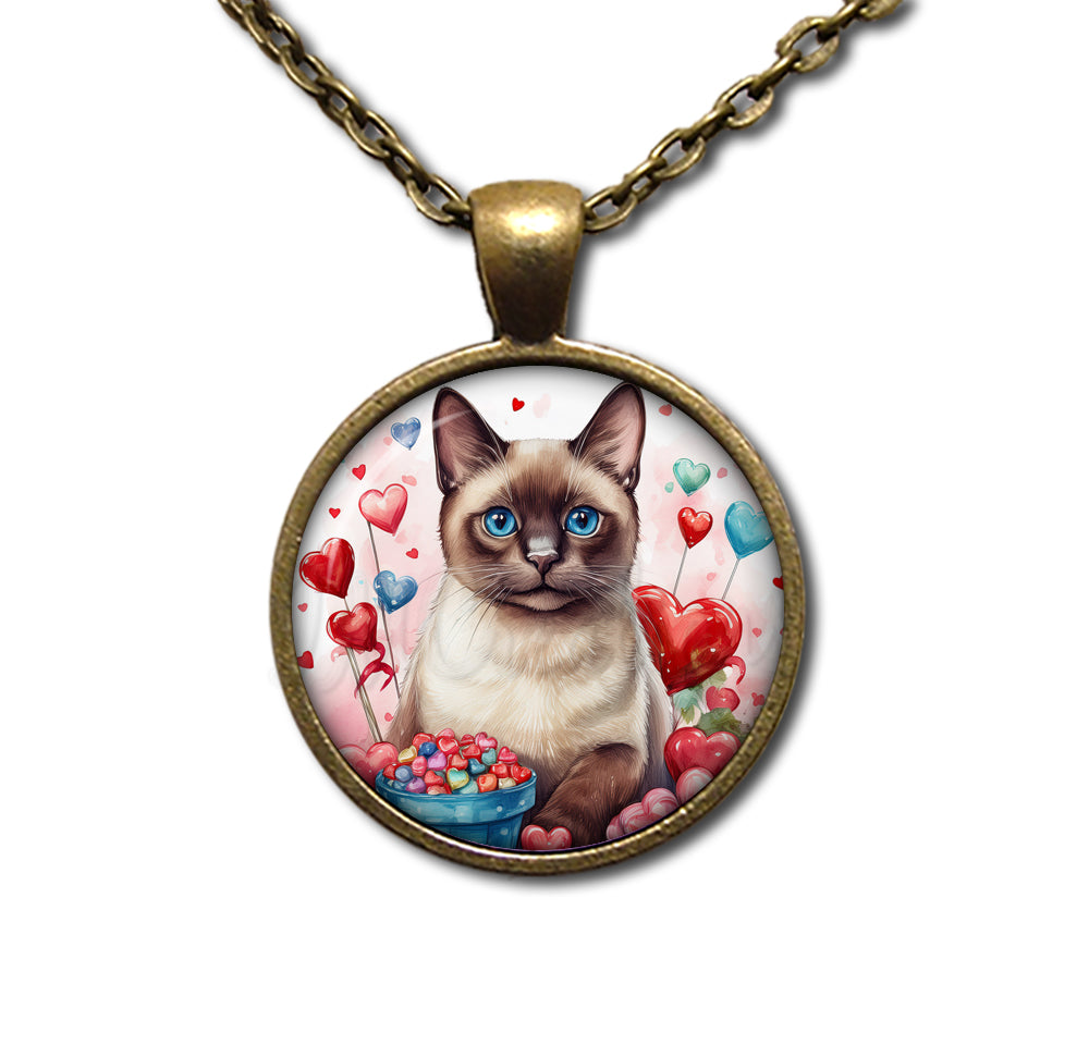 Cute Valentine Siamese Cat