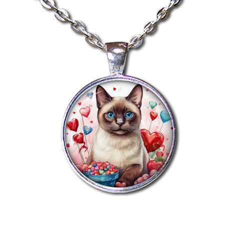 Cute Valentine Siamese Cat