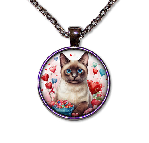 Cute Valentine Siamese Cat