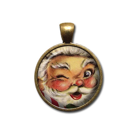 Vintage Christmas Santa Winking