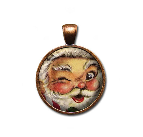 Vintage Christmas Santa Winking