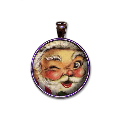 Vintage Christmas Santa Winking