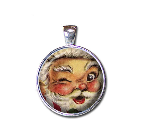 Vintage Christmas Santa Winking