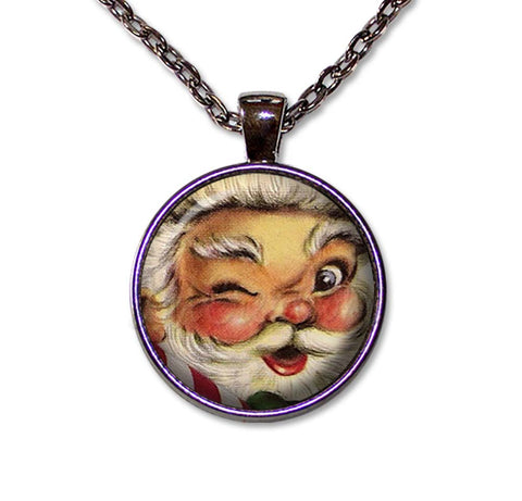 Vintage Christmas Santa Winking